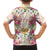 Hawaii Palaka Family Matching Off Shoulder Short Dress and Hawaiian Shirt Yellow Tribal Pattern With Tropical Flowers - Polynesian Pride