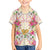 Hawaii Palaka Family Matching Off Shoulder Short Dress and Hawaiian Shirt Yellow Tribal Pattern With Tropical Flowers - Polynesian Pride