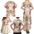 Hawaii Palaka Family Matching Summer Maxi Dress and Hawaiian Shirt Yellow Tribal Pattern With Tropical Flowers - Polynesian Pride