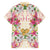 Hawaii Palaka Family Matching Summer Maxi Dress and Hawaiian Shirt Yellow Tribal Pattern With Tropical Flowers - Polynesian Pride
