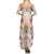Hawaii Palaka Family Matching Summer Maxi Dress and Hawaiian Shirt Yellow Tribal Pattern With Tropical Flowers - Polynesian Pride