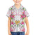 Hawaii Palaka Family Matching Long Sleeve Bodycon Dress and Hawaiian Shirt White Tribal Pattern With Tropical Flowers - Polynesian Pride