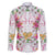 Hawaii Palaka Family Matching Off The Shoulder Long Sleeve Dress and Hawaiian Shirt White Tribal Pattern With Tropical Flowers - Polynesian Pride