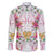 Hawaii Palaka Family Matching Short Sleeve Bodycon Dress and Hawaiian Shirt White Tribal Pattern With Tropical Flowers - Polynesian Pride