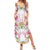 Hawaii Palaka Family Matching Summer Maxi Dress and Hawaiian Shirt White Tribal Pattern With Tropical Flowers - Polynesian Pride