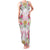 Hawaii Palaka Family Matching Tank Maxi Dress and Hawaiian Shirt White Tribal Pattern With Tropical Flowers - Polynesian Pride