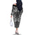 Hawaii Palaka Family Matching Off The Shoulder Long Sleeve Dress and Hawaiian Shirt Black Tribal Pattern With Tropical Flowers - Polynesian Pride