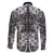 Hawaii Palaka Family Matching Short Sleeve Bodycon Dress and Hawaiian Shirt Black Tribal Pattern With Tropical Flowers - Polynesian Pride