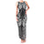 Hawaii Palaka Family Matching Tank Maxi Dress and Hawaiian Shirt Black Tribal Pattern With Tropical Flowers - Polynesian Pride