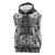 Hawaii Palaka Sleeveless Zip Hoodie Black Tribal Pattern With Tropical Flowers - Polynesian Pride