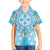 Hawaii Cyan Palaka Family Matching Summer Maxi Dress and Hawaiian Shirt With Tapa Pattern Tropical Flowers - Polynesian Pride
