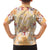 Hawaii Peach Palaka Family Matching Long Sleeve Bodycon Dress and Hawaiian Shirt With Tapa Pattern Tropical Flowers - Polynesian Pride