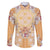 Hawaii Peach Palaka Family Matching Puletasi and Hawaiian Shirt With Tapa Pattern Tropical Flowers - Polynesian Pride