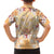 Hawaii Peach Palaka Family Matching Short Sleeve Bodycon Dress and Hawaiian Shirt With Tapa Pattern Tropical Flowers - Polynesian Pride