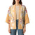 Hawaii Peach Palaka Kimono With Tapa Pattern Tropical Flowers - Polynesian Pride