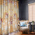 Hawaii Peach Palaka Window Curtain With Tapa Pattern Tropical Flowers - Polynesian Pride