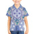 Hawaii Violet Palaka Family Matching Short Sleeve Bodycon Dress and Hawaiian Shirt With Tapa Pattern Tropical Flowers - Polynesian Pride