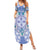 Hawaii Violet Palaka Family Matching Summer Maxi Dress and Hawaiian Shirt With Tapa Pattern Tropical Flowers - Polynesian Pride