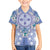 Hawaii Violet Palaka Family Matching Summer Maxi Dress and Hawaiian Shirt With Tapa Pattern Tropical Flowers - Polynesian Pride