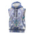 Hawaii Violet Palaka Sleeveless Zip Hoodie With Tapa Pattern Tropical Flowers - Polynesian Pride