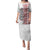 Aotearoa New Zealand Family Matching Puletasi Dress and Hawaiian Shirt Maori Marae Pattern Tiki LT05 Mom's Dress White - Polynesian Pride