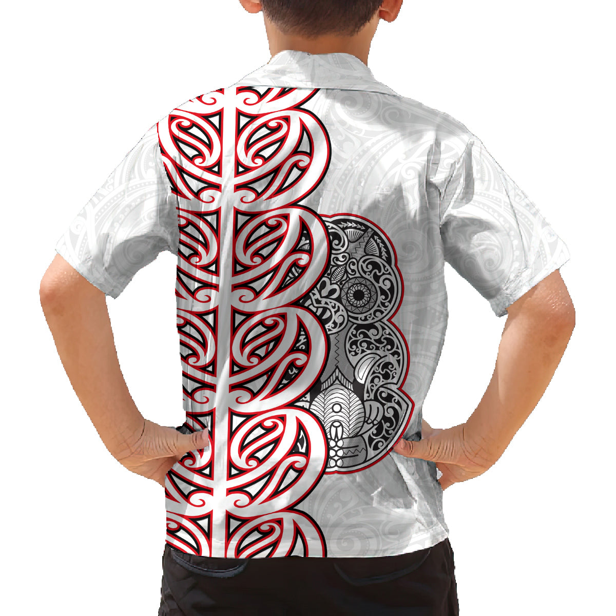 Aotearoa New Zealand Family Matching Summer Maxi Dress and Hawaiian Shirt Maori Marae Pattern Tiki LT05 - Polynesian Pride