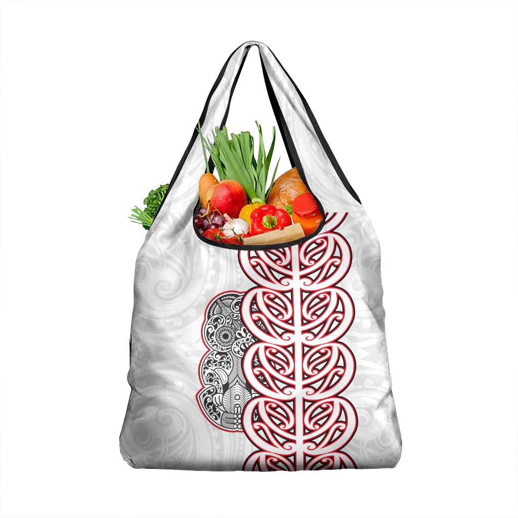 Aotearoa New Zealand Grocery Bag Maori Marae Pattern Tiki