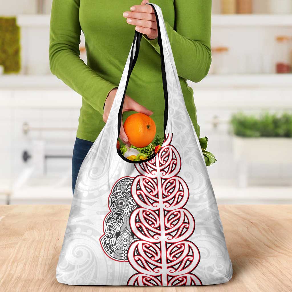 Aotearoa New Zealand Grocery Bag Maori Marae Pattern Tiki