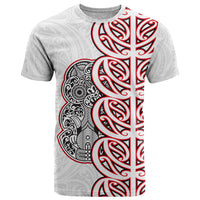 Aotearoa New Zealand T Shirt Maori Marae Pattern Tiki LT05 White - Polynesian Pride