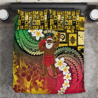 Vanuatu Christmas Bedding Set Ni-Van Santa Retro Style - Polynesian Pride
