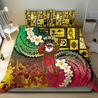 Vanuatu Christmas Bedding Set Ni-Van Santa Retro Style - Polynesian Pride