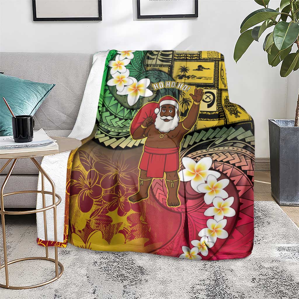 Vanuatu Christmas Blanket Ni-Van Santa Retro Style - Polynesian Pride