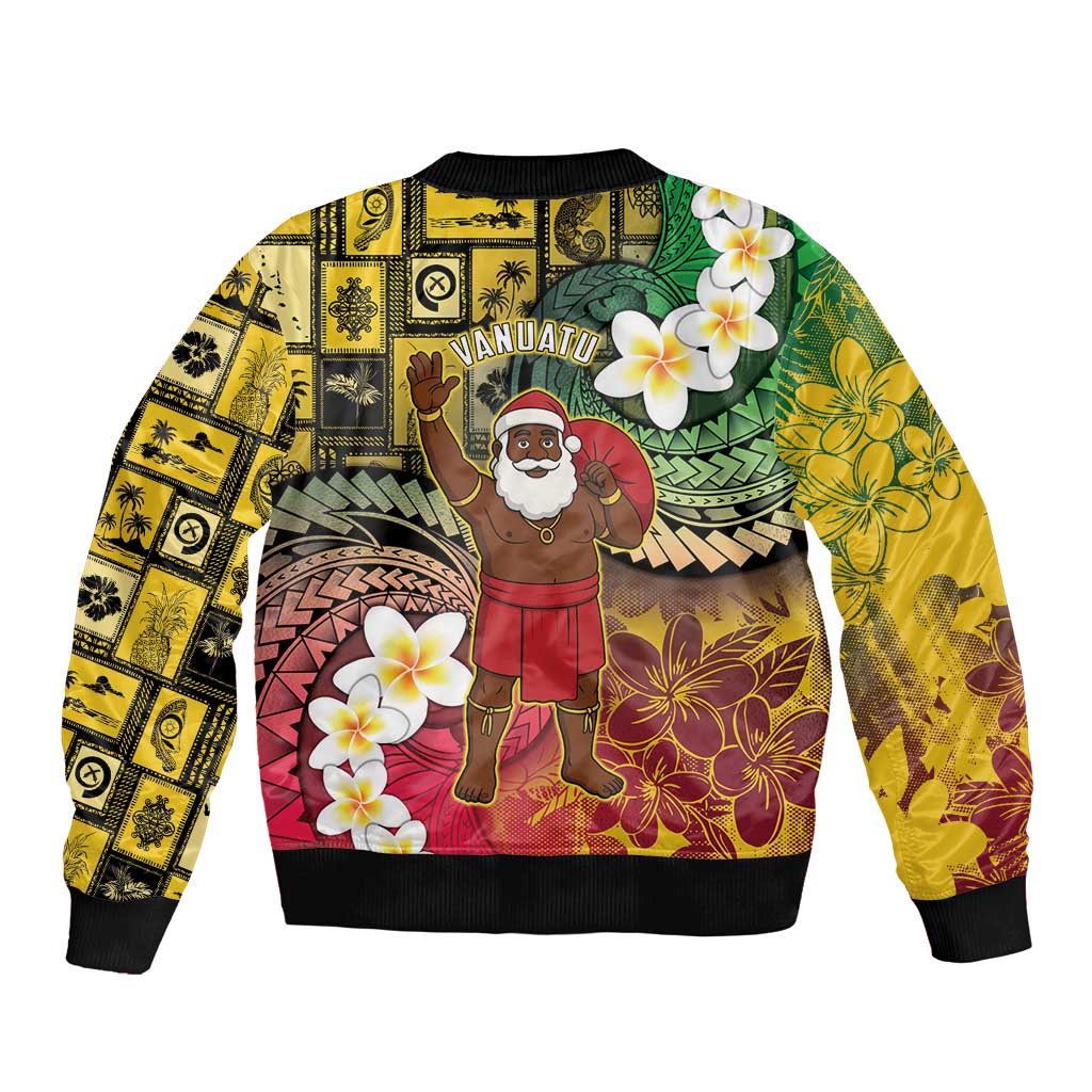 Vanuatu Christmas Bomber Jacket Ni-Van Santa Retro Style - Polynesian Pride
