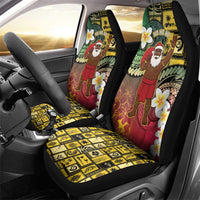 Vanuatu Christmas Car Seat Cover Ni-Van Santa Retro Style - Polynesian Pride