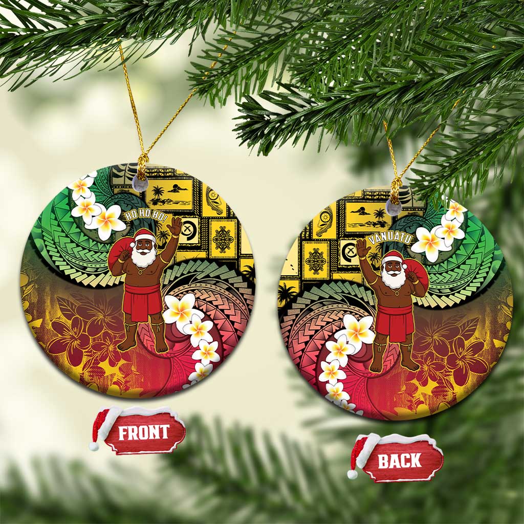 Vanuatu Christmas Ceramic Ornament Ni-Van Santa Retro Style - Polynesian Pride