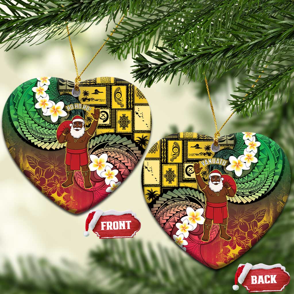 Vanuatu Christmas Ceramic Ornament Ni-Van Santa Retro Style - Polynesian Pride