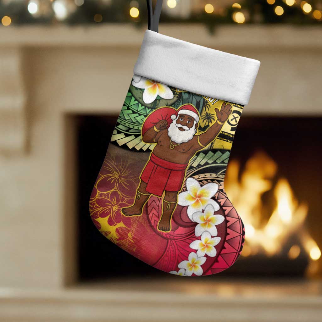 Vanuatu Christmas Stocking Ni-Van Santa Retro Style - Polynesian Pride