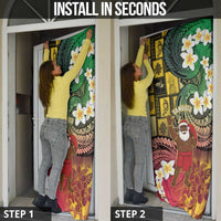 Vanuatu Christmas Door Cover Ni-Van Santa Retro Style - Polynesian Pride