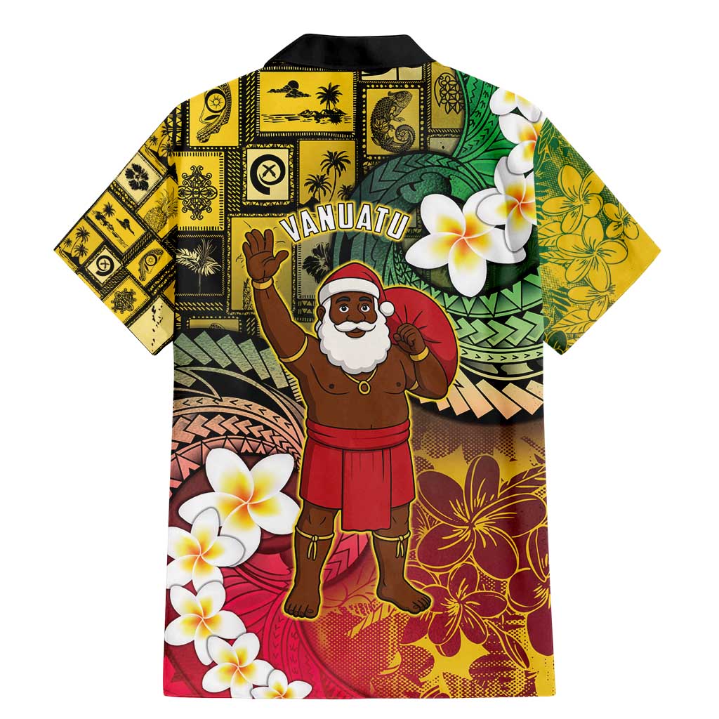 Vanuatu Christmas Family Matching Mermaid Dress and Hawaiian Shirt Ni-Van Santa Retro Style - Polynesian Pride
