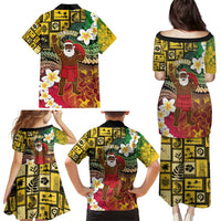 Vanuatu Christmas Family Matching Puletasi and Hawaiian Shirt Ni-Van Santa Retro Style - Polynesian Pride