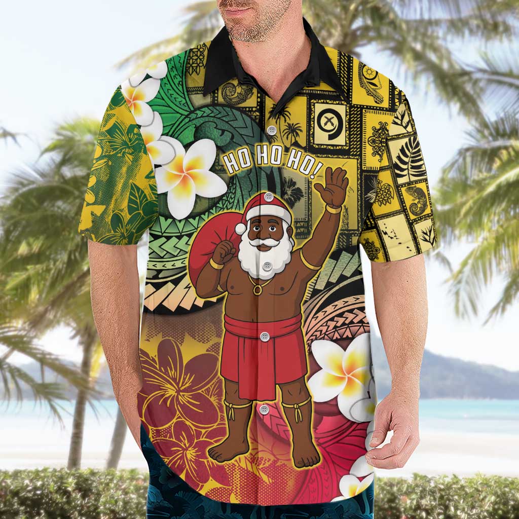 Vanuatu Christmas Hawaiian Shirt Ni-Van Santa Retro Style - Polynesian Pride