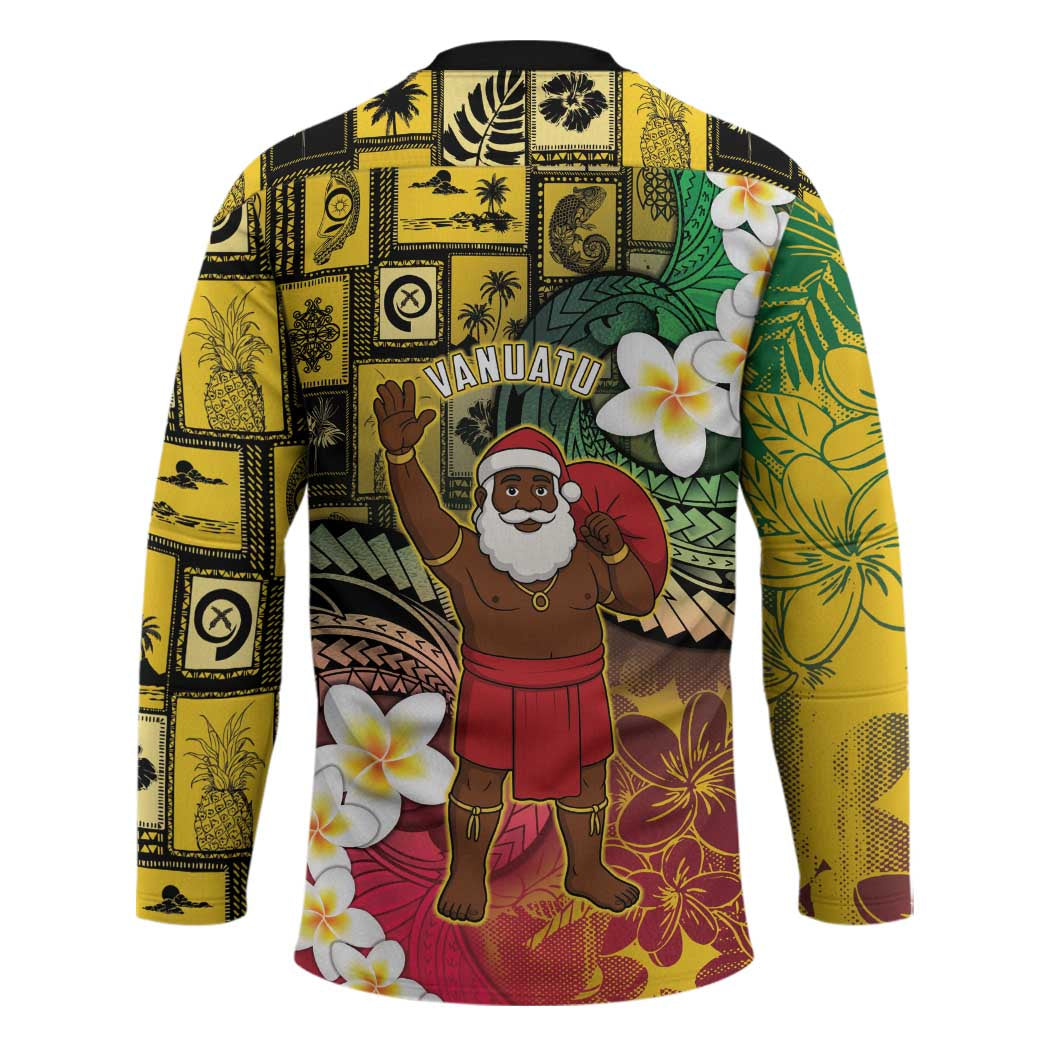 Vanuatu Christmas Hockey Jersey Ni-Van Santa Retro Style - Polynesian Pride
