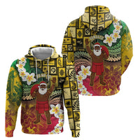 Vanuatu Christmas Hoodie Ni-Van Santa Retro Style - Polynesian Pride