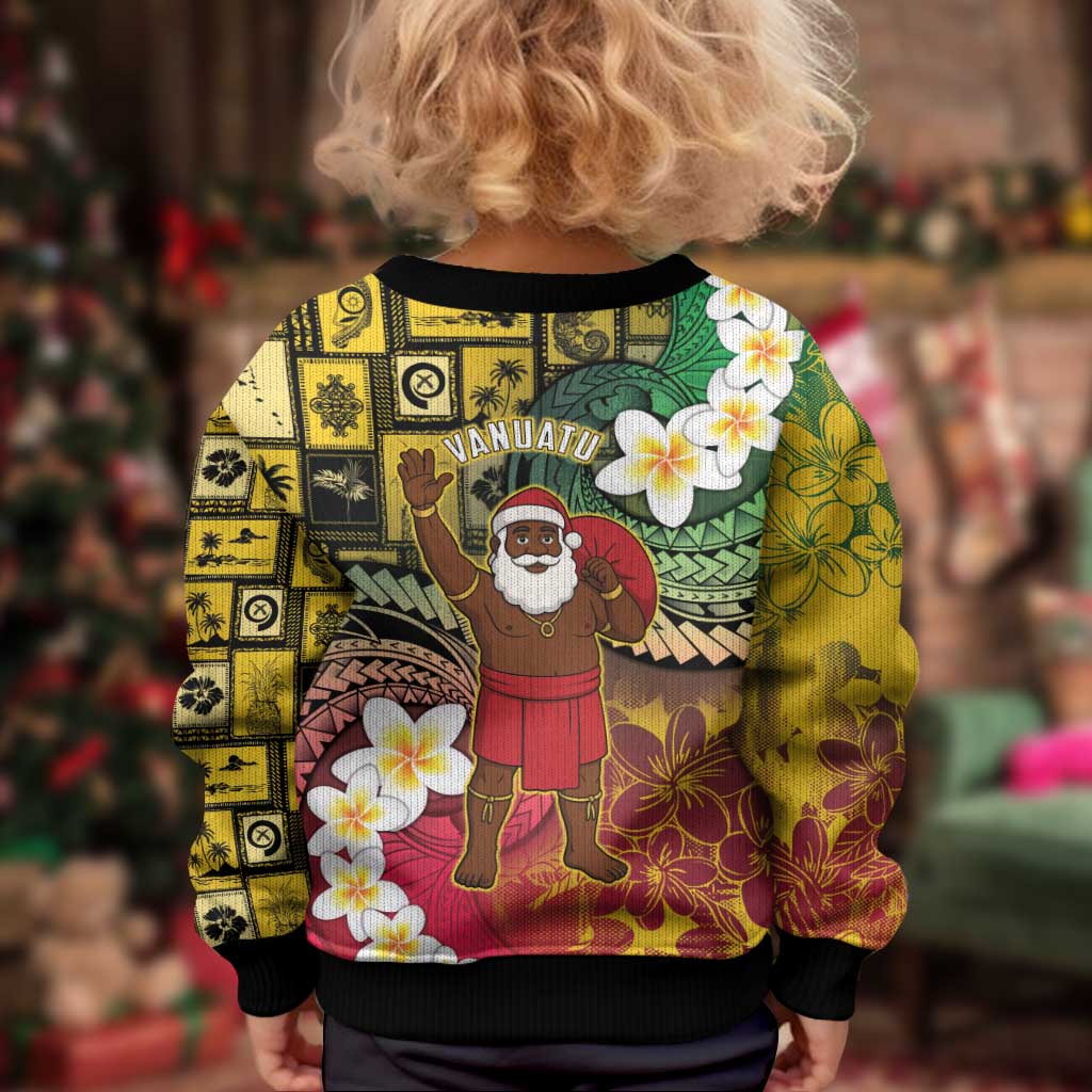 Vanuatu Christmas Kid Ugly Christmas Sweater Ni-Van Santa Retro Style - Polynesian Pride