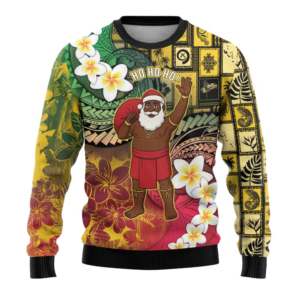 Vanuatu Christmas Ugly Christmas Sweater Ni-Van Santa Retro Style - Polynesian Pride