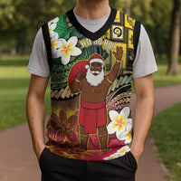 Vanuatu Christmas Knitted V-Neck Vest Ni-Van Santa Retro Style - Polynesian Pride