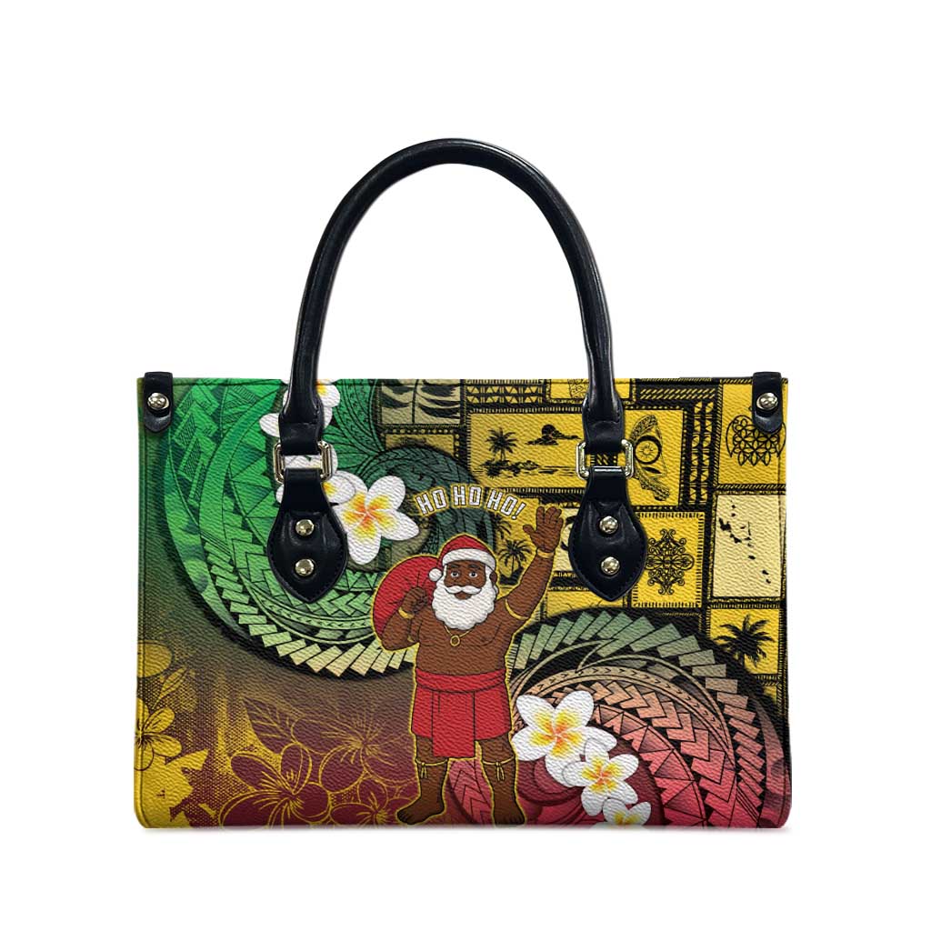 Vanuatu Christmas Leather Bag Ni-Van Santa Retro Style - Polynesian Pride