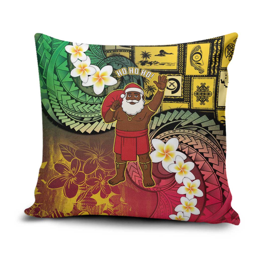 Vanuatu Christmas Pillow Cover Ni-Van Santa Retro Style - Polynesian Pride