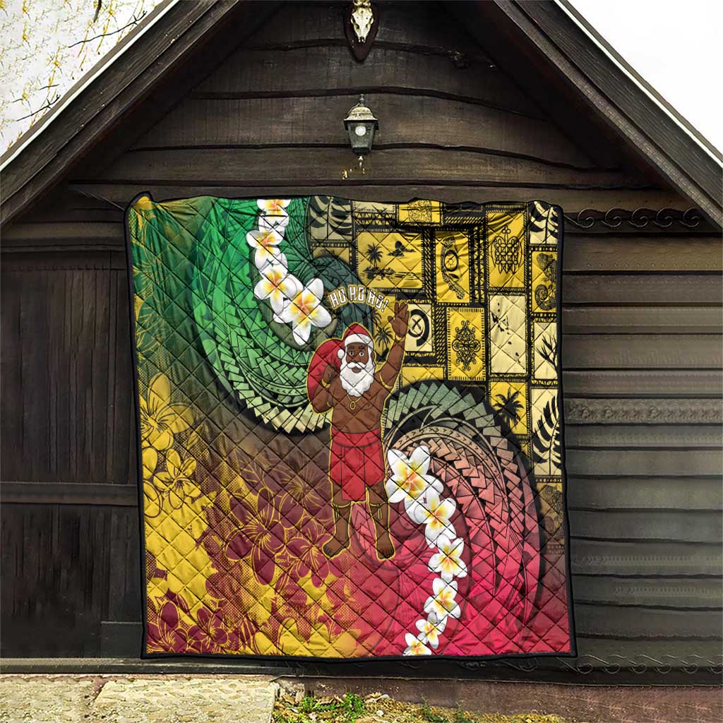 Vanuatu Christmas Quilt Ni-Van Santa Retro Style - Polynesian Pride