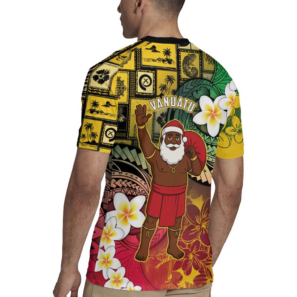 Vanuatu Christmas Rugby Jersey Ni-Van Santa Retro Style - Polynesian Pride